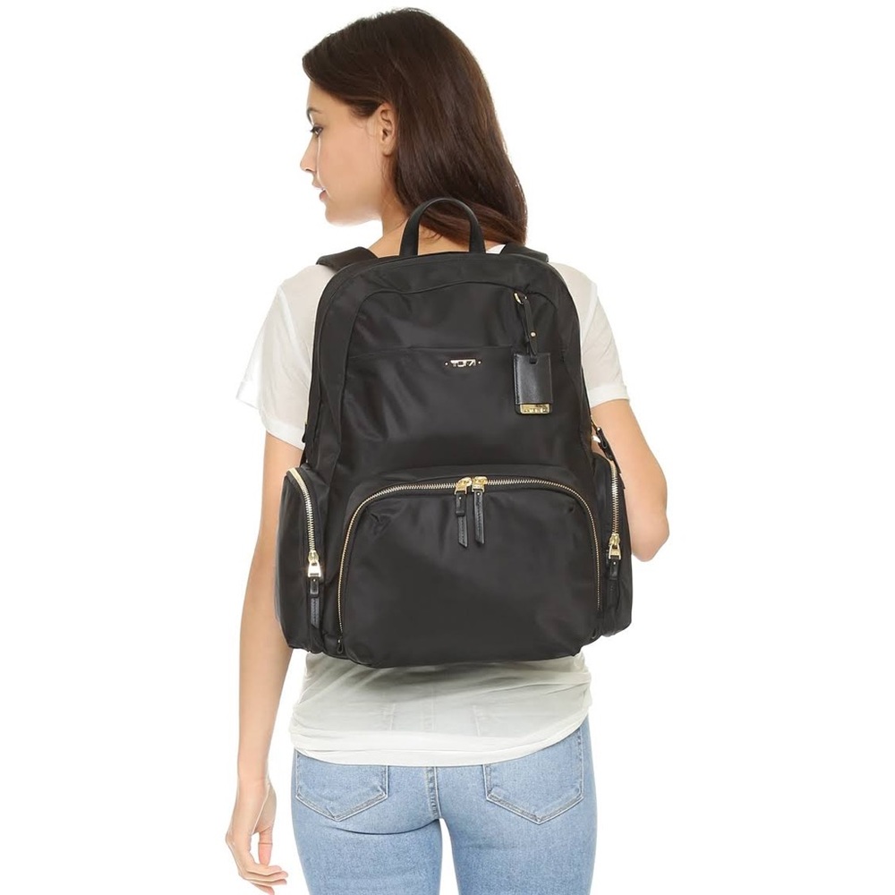 Used Tumi Calais Backpack Voyageur in Black